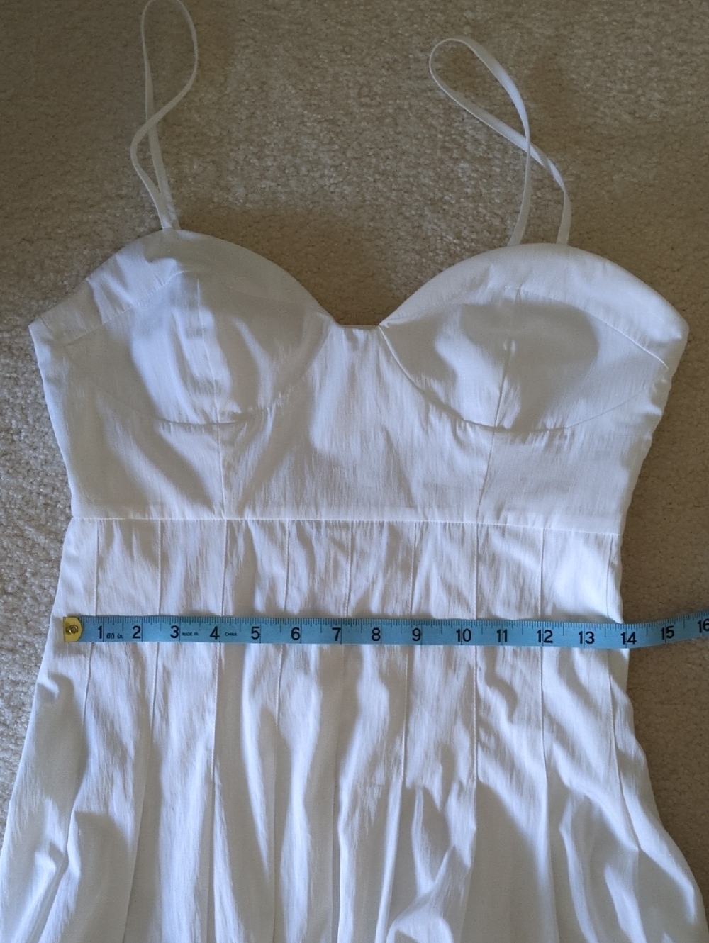 Elegant White Zara Spaghetti-Strap Maxi Dress - Picture 12 of 12